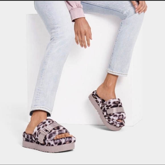 UGG Shoes - NEW UGG Women’s Fluffita Panther Print Slipper Slides Smokey Gray 6,7,8,9,10